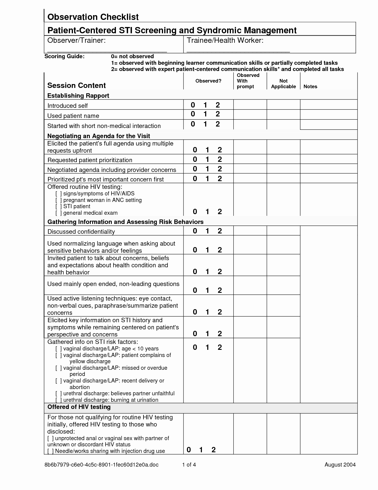 Student Observation form Template Luxury Preschool Behavior Checklist