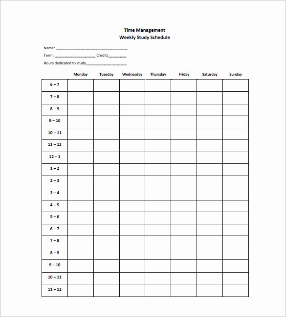 Student Weekly Schedule Template Beautiful 8 Weekly Agenda Templates Free Sample Example format