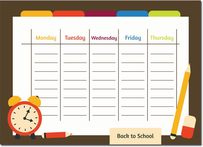 Student Weekly Schedule Template New 10 Students Weekly Itinerary and Schedule Templates