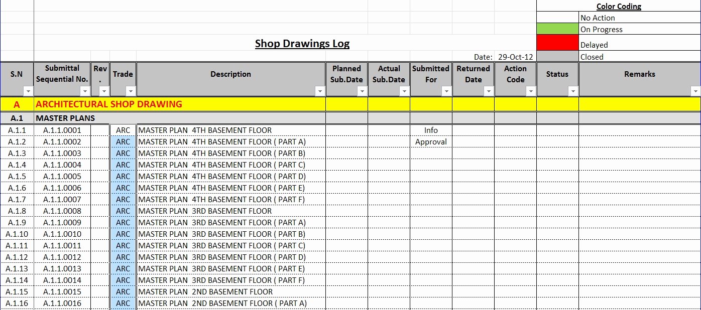 Submittal Schedule Template Excel Lovely Submission Tracking Spreadsheet – Db Excel