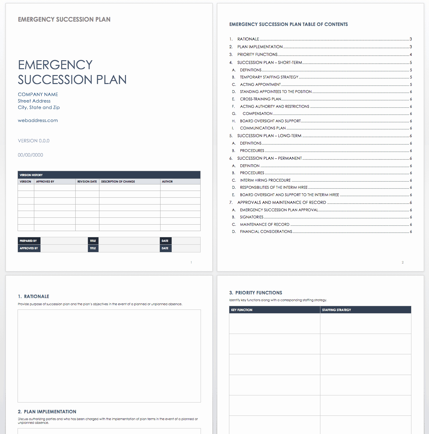 Succession Planning Template for Managers Awesome Free Succession Planning Templates