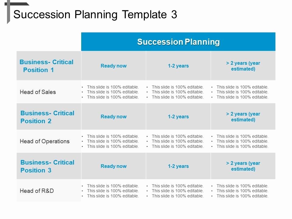 Succession Planning Template for Managers Fresh Succession Planning Template 3 Ppt Sample Download