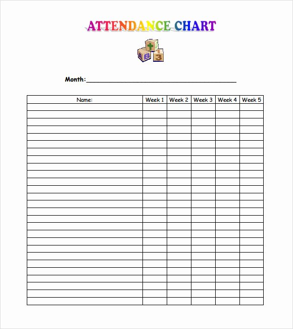 Sunday School Schedule Template Awesome Sample attendance Chart 7 Documents In Word Excel Pdf