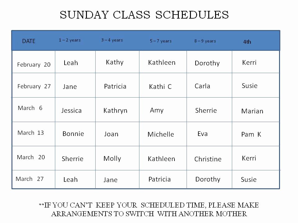 Sunday School Schedule Template Best Of Gospel Outreach Of Olympia Sunday School Sunday School