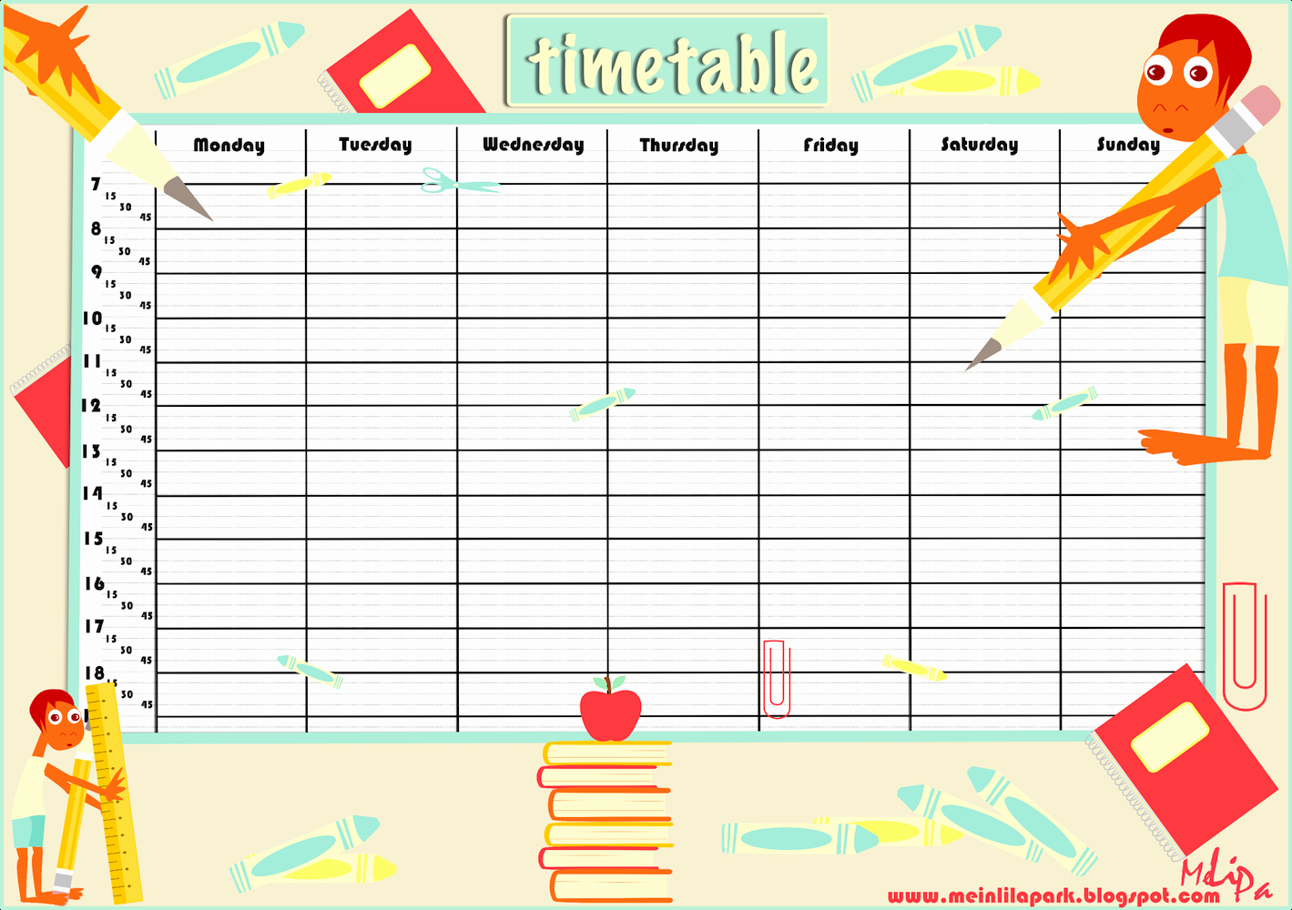 Sunday School Schedule Template Fresh Free Printable School Timetable and School Scrabpooking