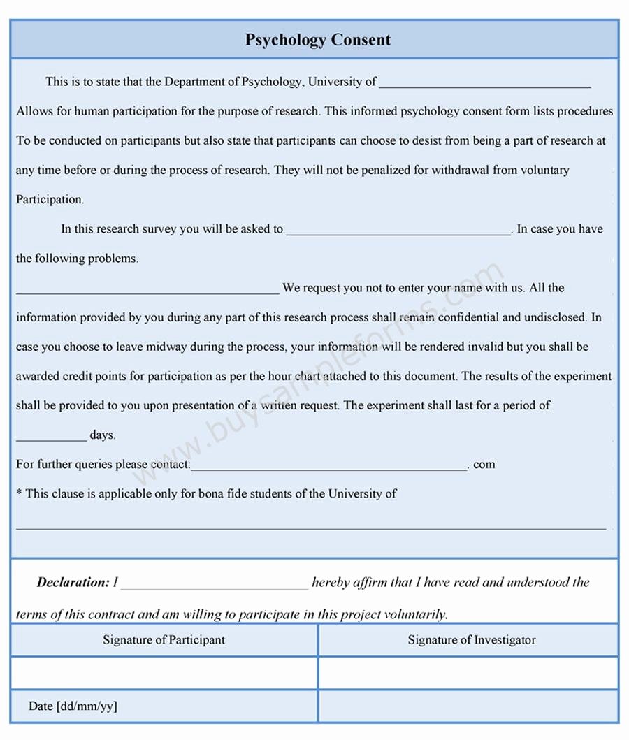 Surgical Consent form Template Inspirational Informed Consent form Template