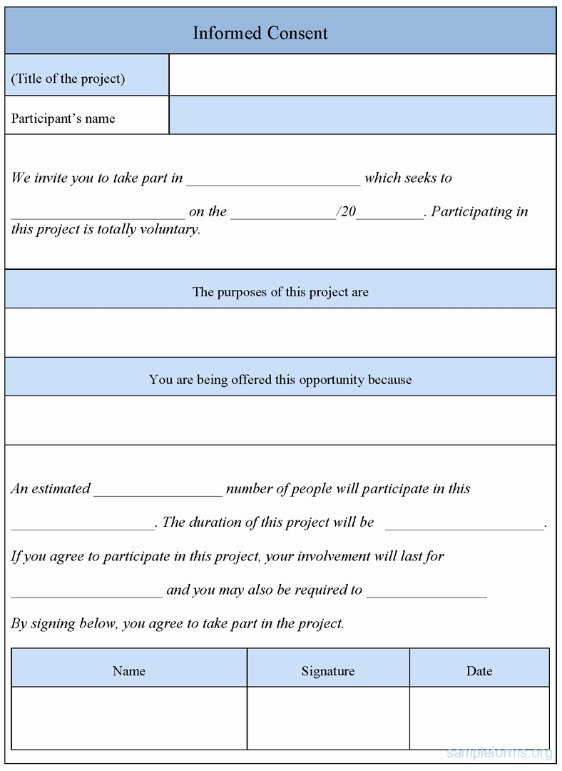 Surgical Consent form Template Luxury Informed Consent form Template