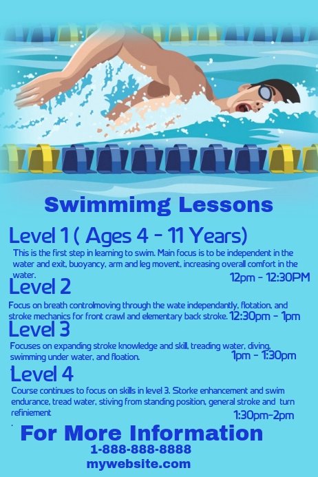 Swim Lesson Plan Template Lovely Swimming Lessons Template