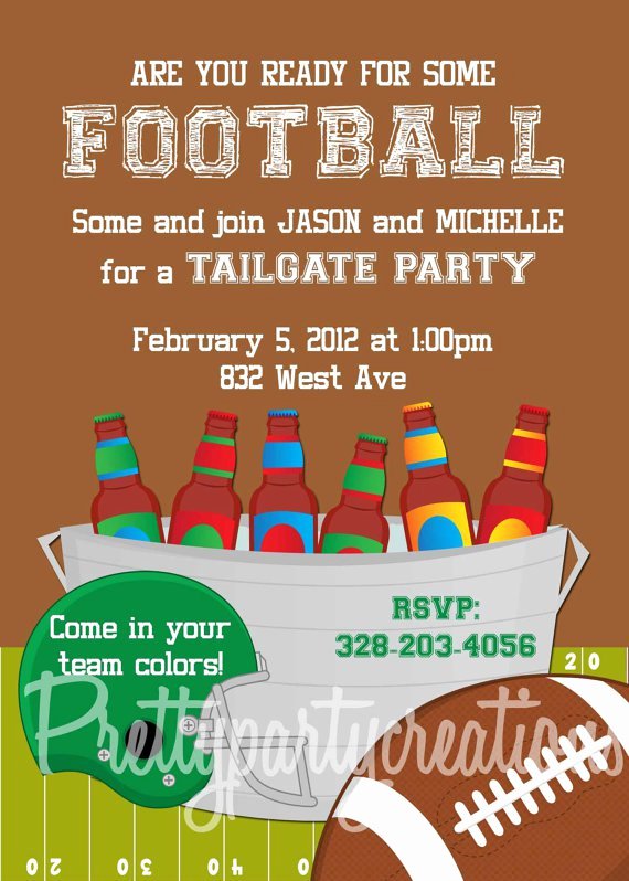 Tailgate Party Invitation Template Beautiful Football Tailgate Invitations