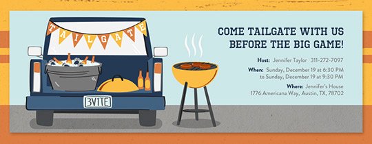 Tailgate Party Invitation Template Elegant Free Tailgating Party Line Invitations
