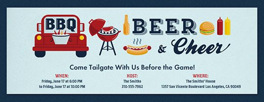 Tailgate Party Invitation Template Fresh Free Tailgating Party Line Invitations