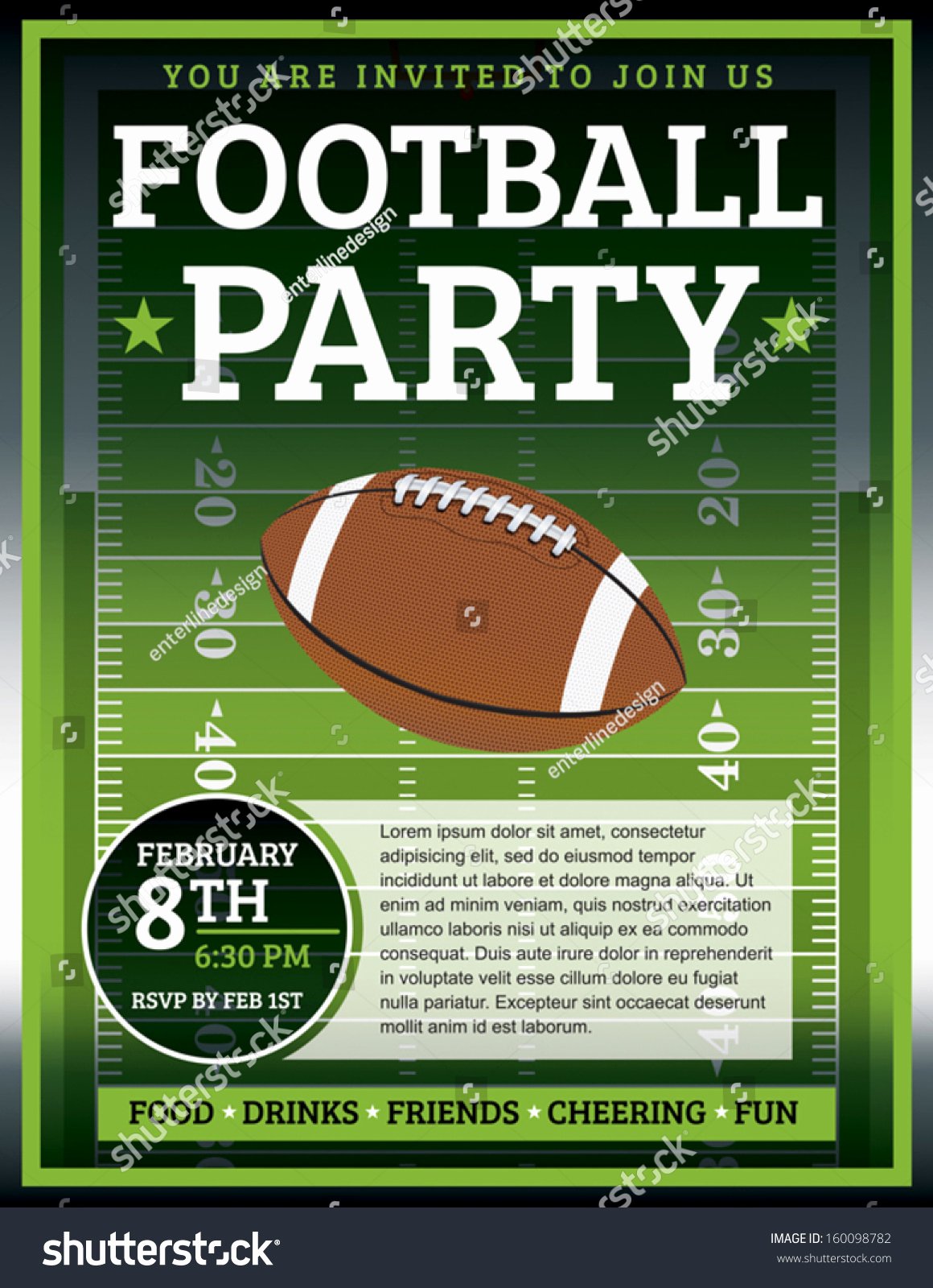 Tailgate Party Invitation Template Inspirational Eps 10 Flyer Design Perfect Tailgate Stock Vector