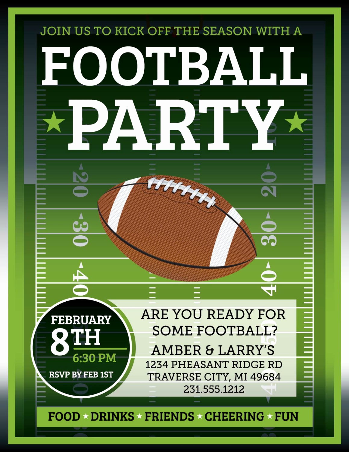 Tailgate Party Invitation Template Inspirational Football Invitation Superbowl Tailgate Party by