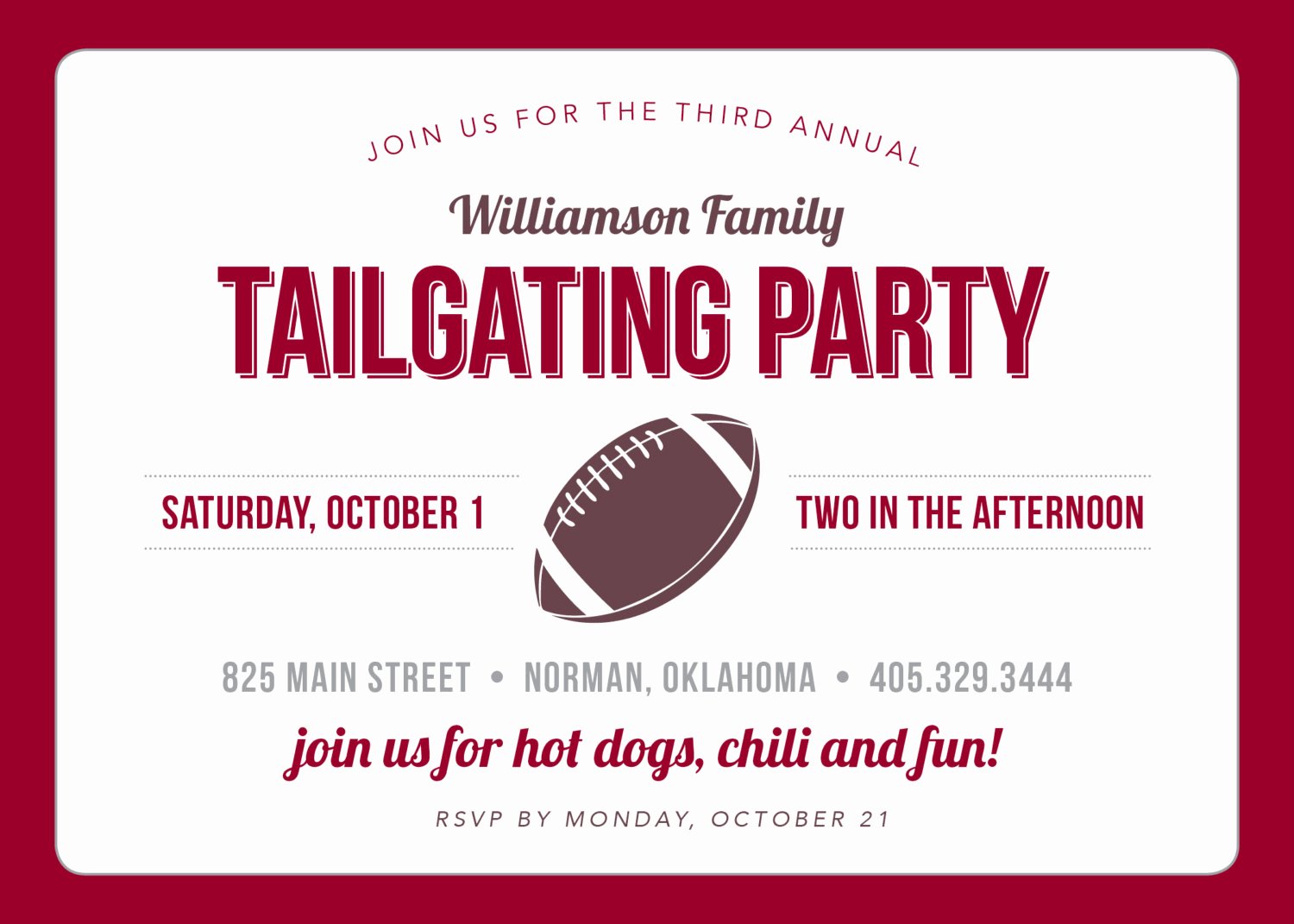 Tailgate Party Invitation Template Lovely Tailgate Party Invitation by touiesdesign On Etsy