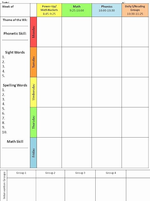 Teacher Daily Planner Template Fresh for the Love Of First Grade Back to School Lesson Plan