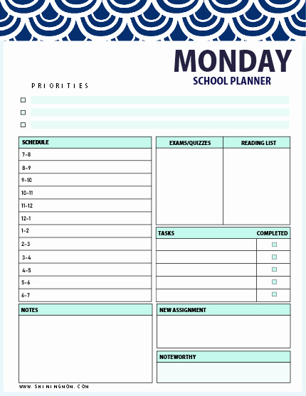 Teacher Daily Planner Template Inspirational 50 Free School Planner Printables for Teachers and Students
