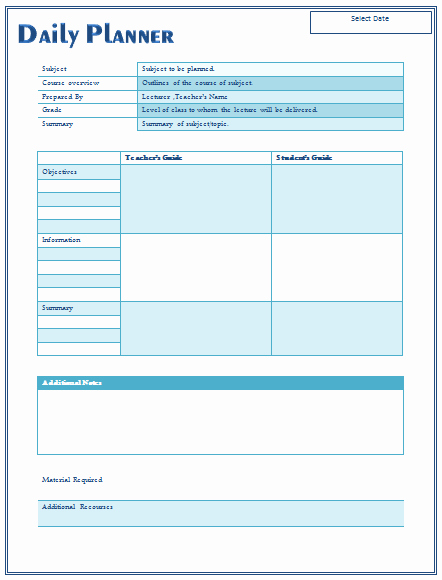 Teacher Daily Planner Template Lovely 14 Free Daily Lesson Plan Templates for Teachers