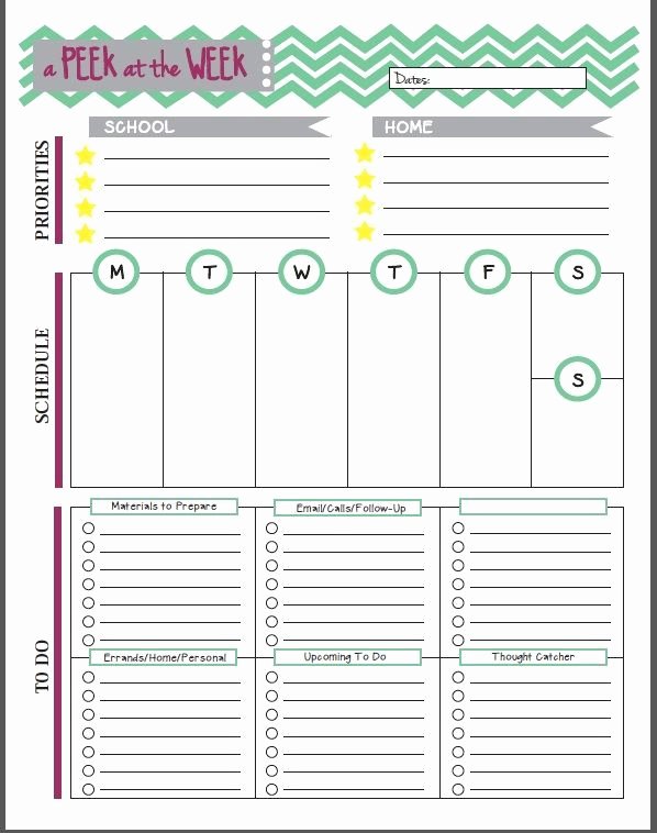 Teacher Daily Planner Template Unique 13 Free Printables for Teachers