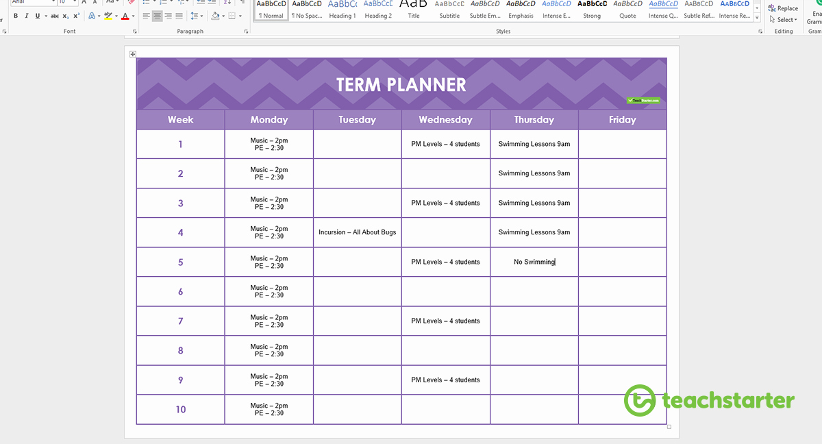 Teacher Daily Planner Template Unique Create Your Own Teacher Planner Using Printable Templates