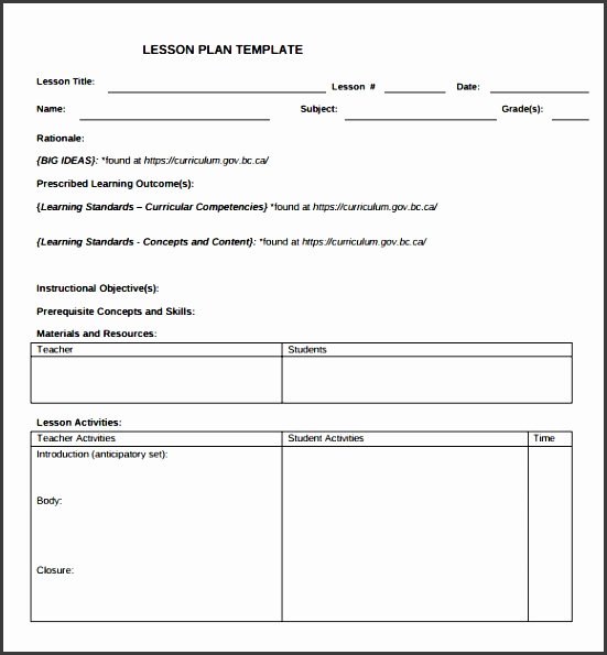 Teacher Day Plan Template Fresh 10 Line Lesson Planner for Free Sampletemplatess