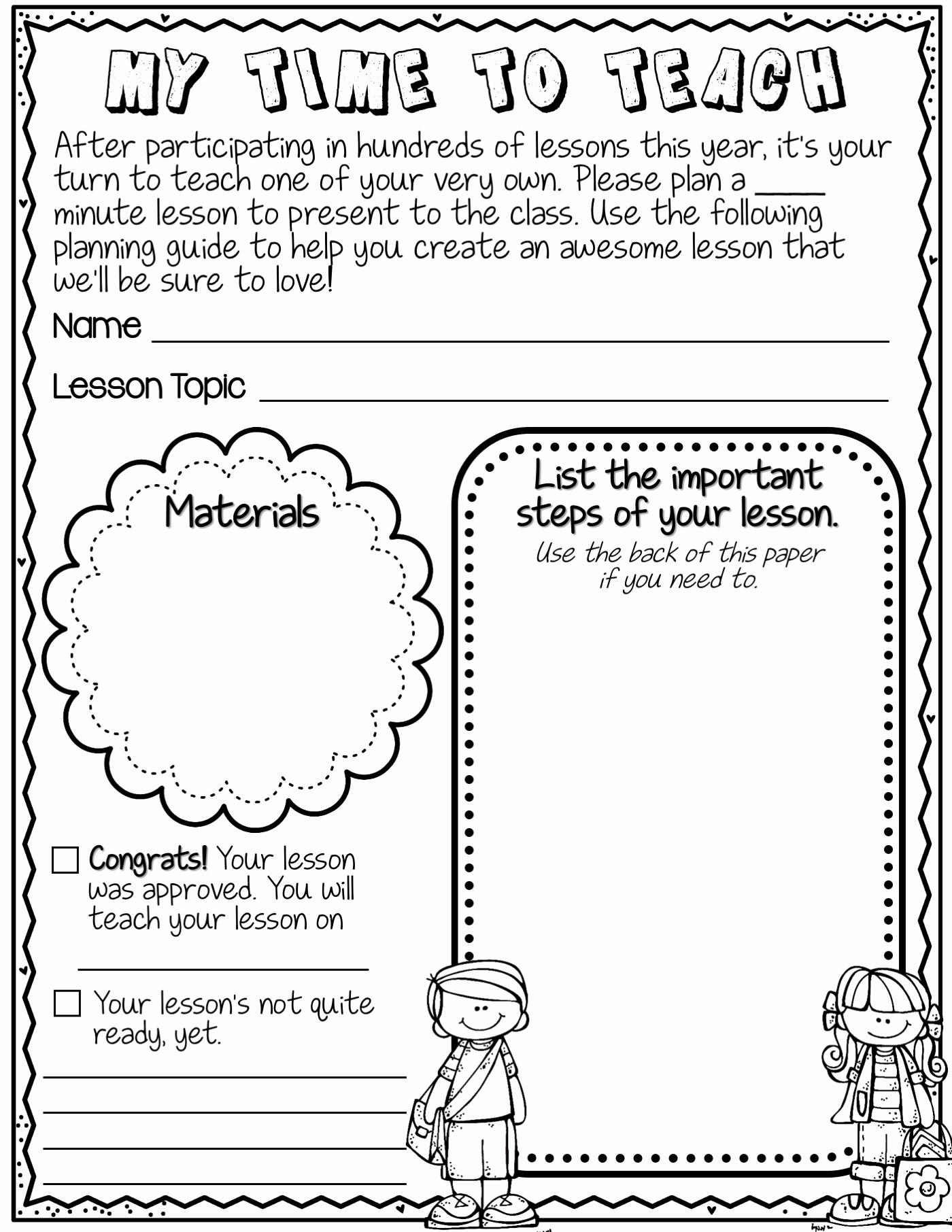 Teacher Day Plan Template Fresh Teacher for A Day Lesson Plan Template