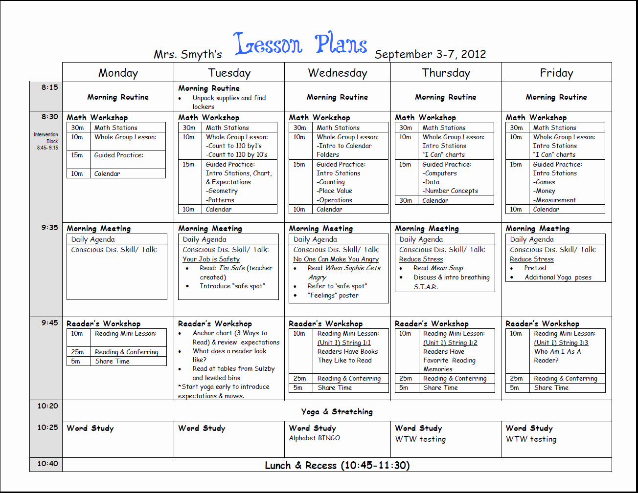 Teacher Day Plan Template Lovely Free Weekly Lesson Plan Template and Teacher Resources