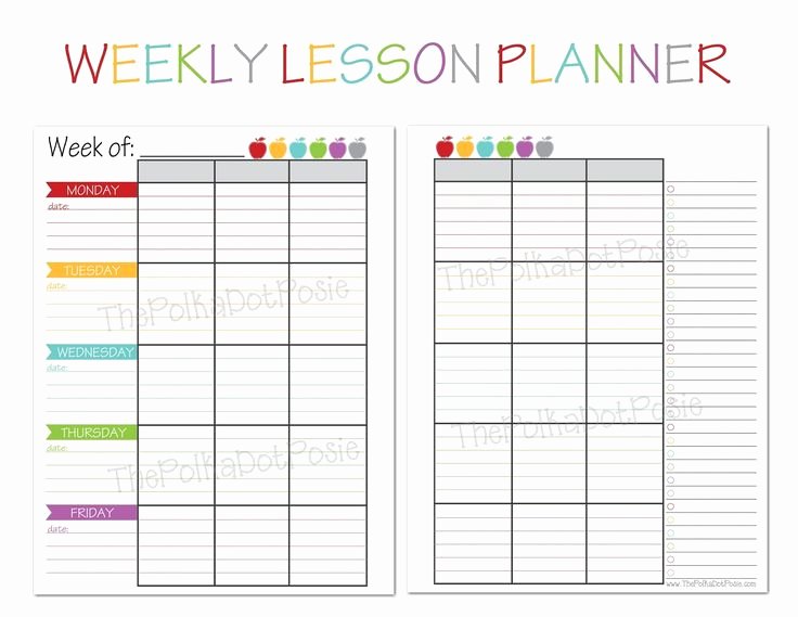 Teacher Day Plan Template Unique the Polka Dot Posie New Teacher &amp; Homeschool Planners