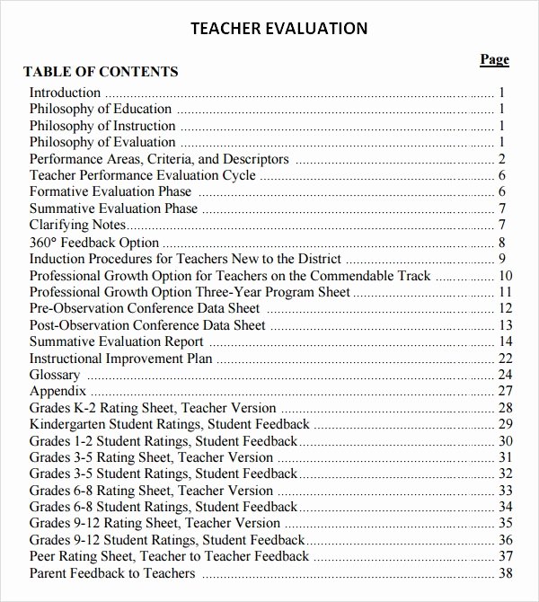 Teacher Evaluation form Template Awesome Teacher Evaluation 7 Free Download for Word Pdf