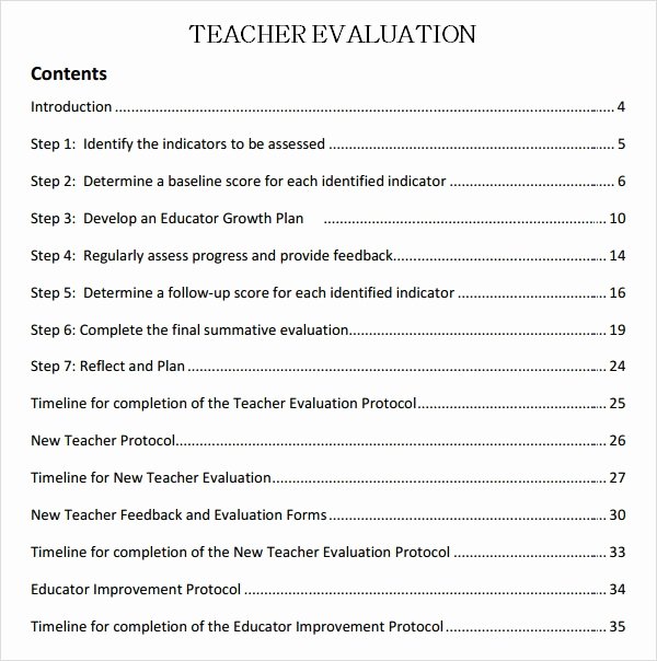 Teacher Evaluation form Template Elegant Teacher Evaluation 8 Free Download for Word Pdf