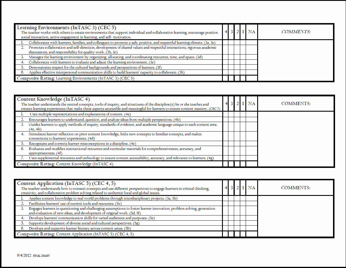 Teacher Evaluation form Template Inspirational 27 Of Teacher Evaluation Checklist Template