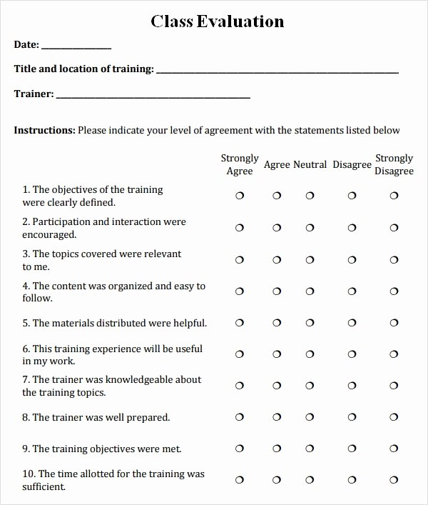 Teacher Evaluation form Template Unique Free 7 Teacher Evaluation Samples In Word