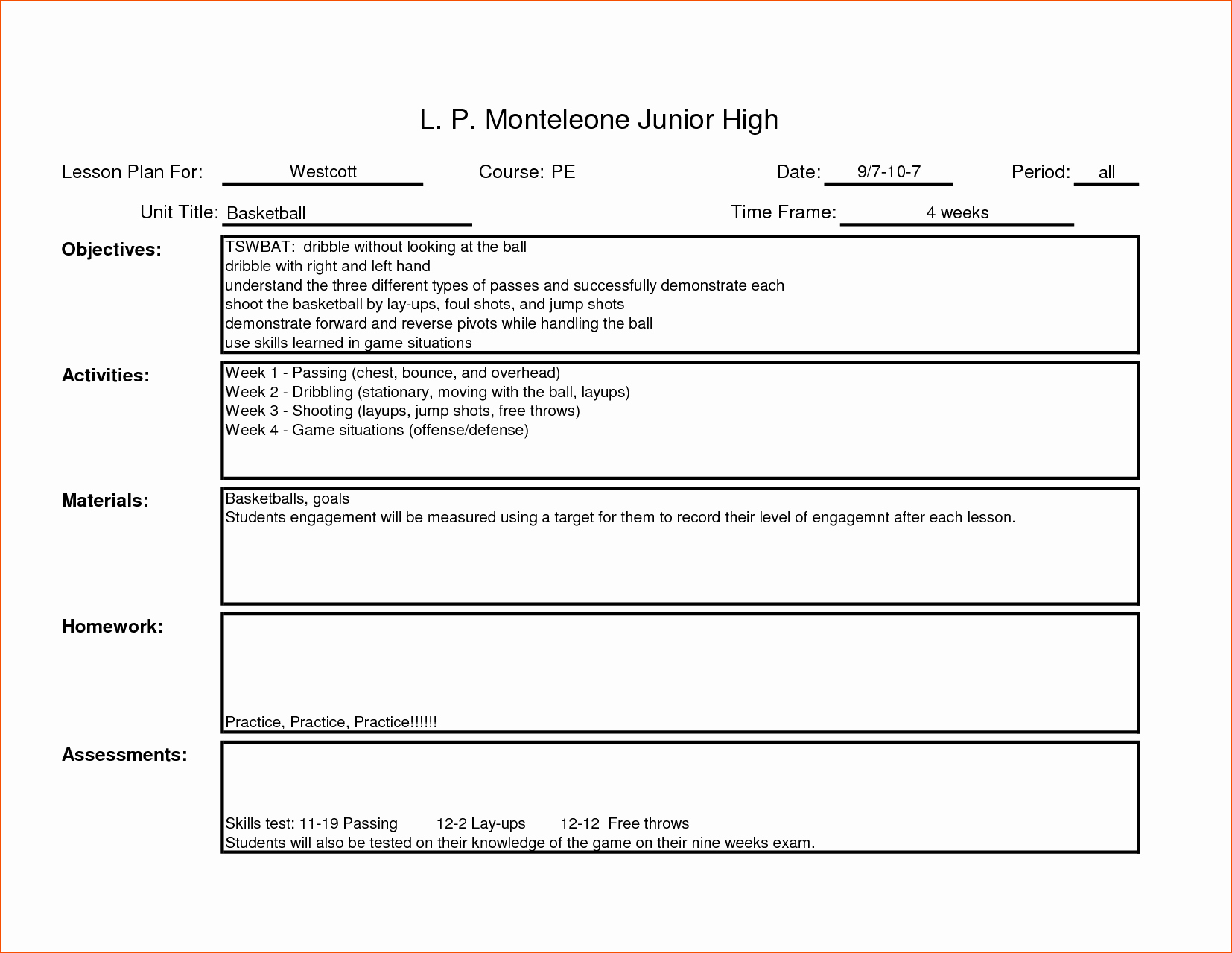 Teacher Lesson Plan Book Template Awesome 7 Teacher Lesson Plan Template Bookletemplate