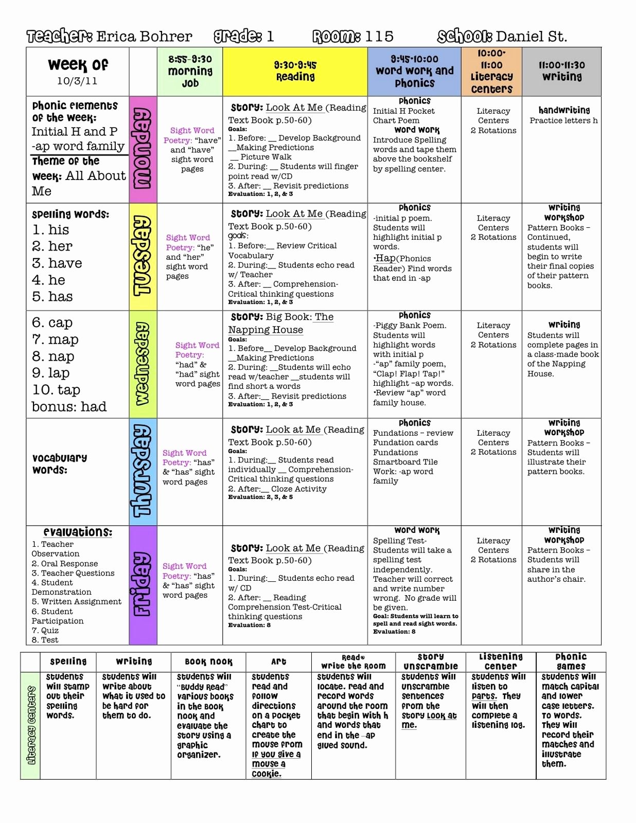 Teacher Lesson Plan Book Template Fresh My First Grade Plan Book Class Set Up