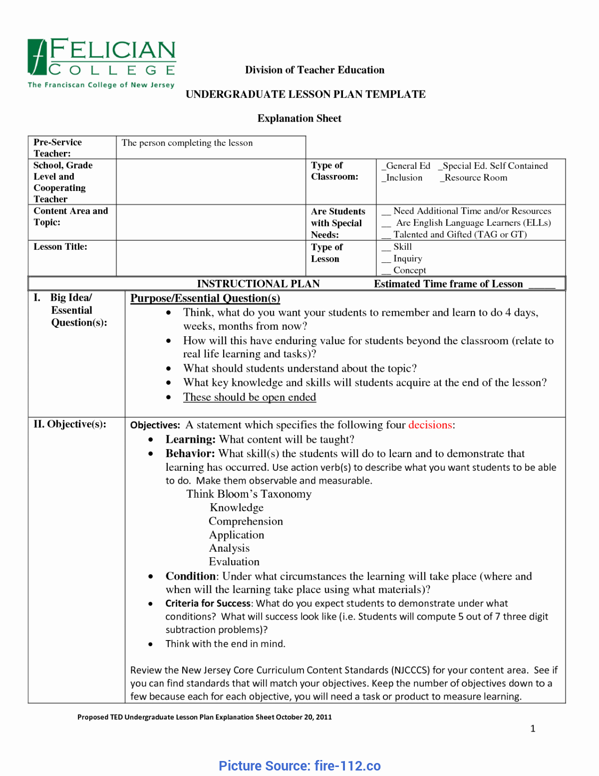 Teachers College Lesson Plan Template Fresh Regular College Lesson Plan College Lesson Plan Template