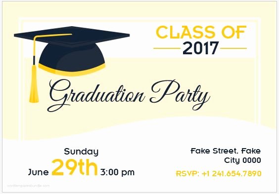 Template for Graduation Invitation Best Of 10 Best Graduation Party Invitation Card Templates Ms Word