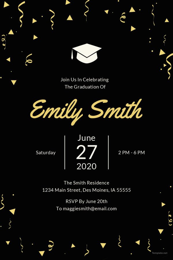 Template for Graduation Invitation Elegant Graduation Invitation Templates