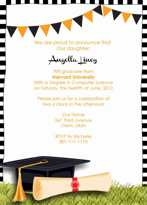 Template for Graduation Invitation Elegant Graduation Party Invitation ← Wedding Invitation Templates