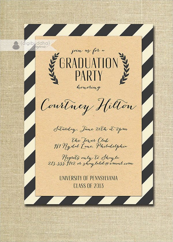 Template for Graduation Invitation Fresh Free 11 Beautiful Graduation Invitation Templates In