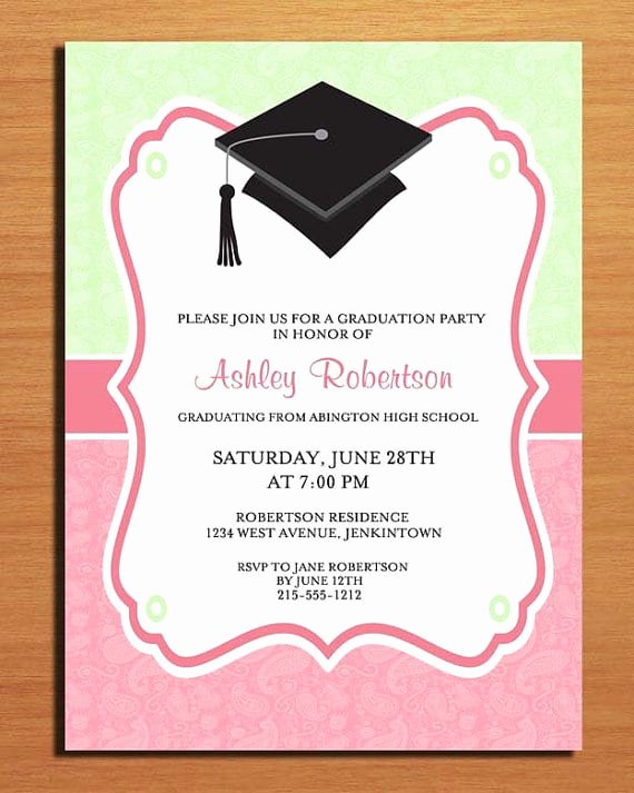 Template for Graduation Invitation Fresh Free Printable Graduation Party Invitation Template