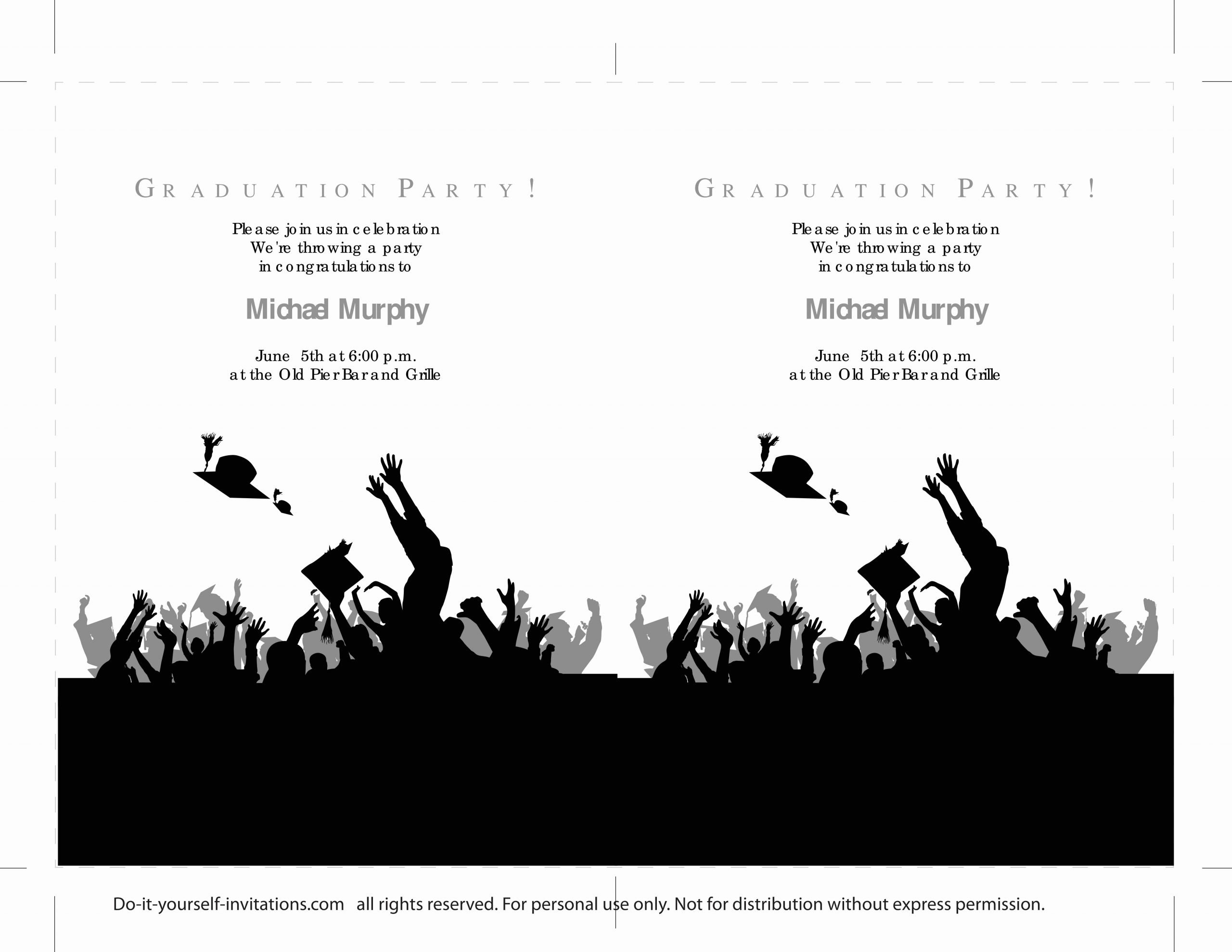 Template for Graduation Invitation New 40 Free Graduation Invitation Templates Template Lab