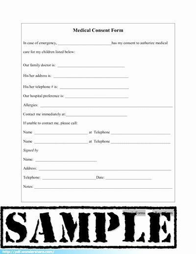 Template for Medical Release form Beautiful Medical Consent Free Download Create Fill Print Pdf