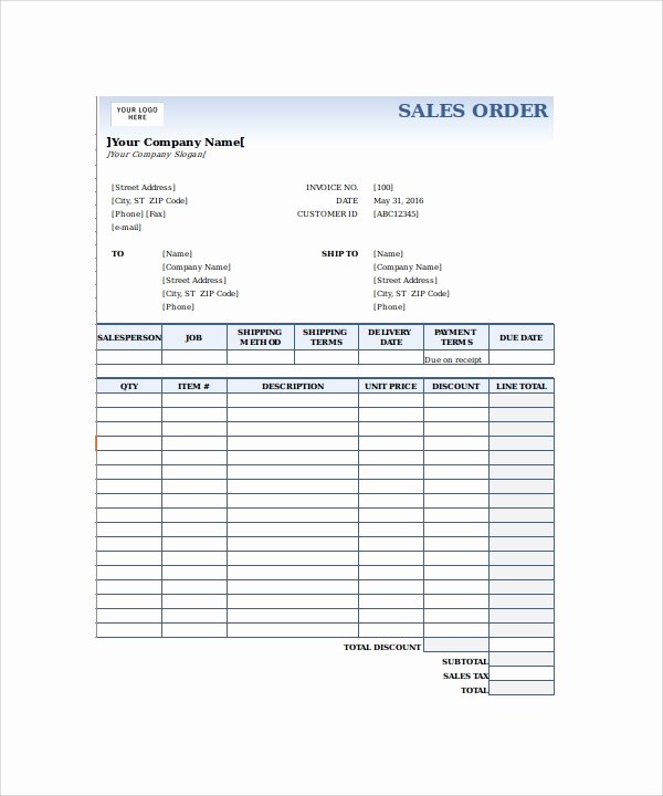 Template for order form Best Of order form Template 23 Download Free Documents In Pdf