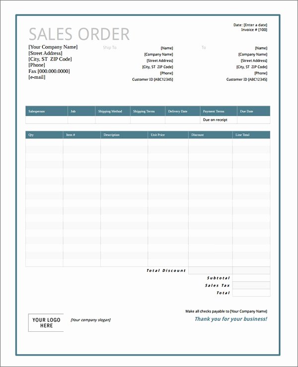 Template for order form Fresh order form Template 19 Download Free Documents In Pdf