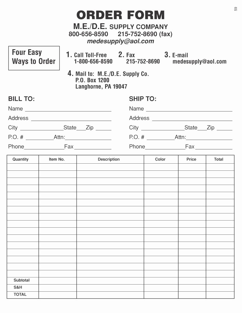 order form