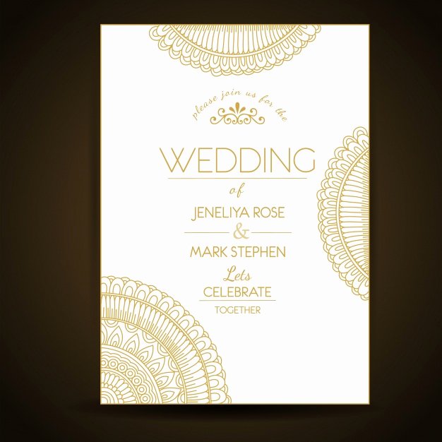 Template for Wedding Invitations Inspirational Elegant Wedding Invitation Template Vector