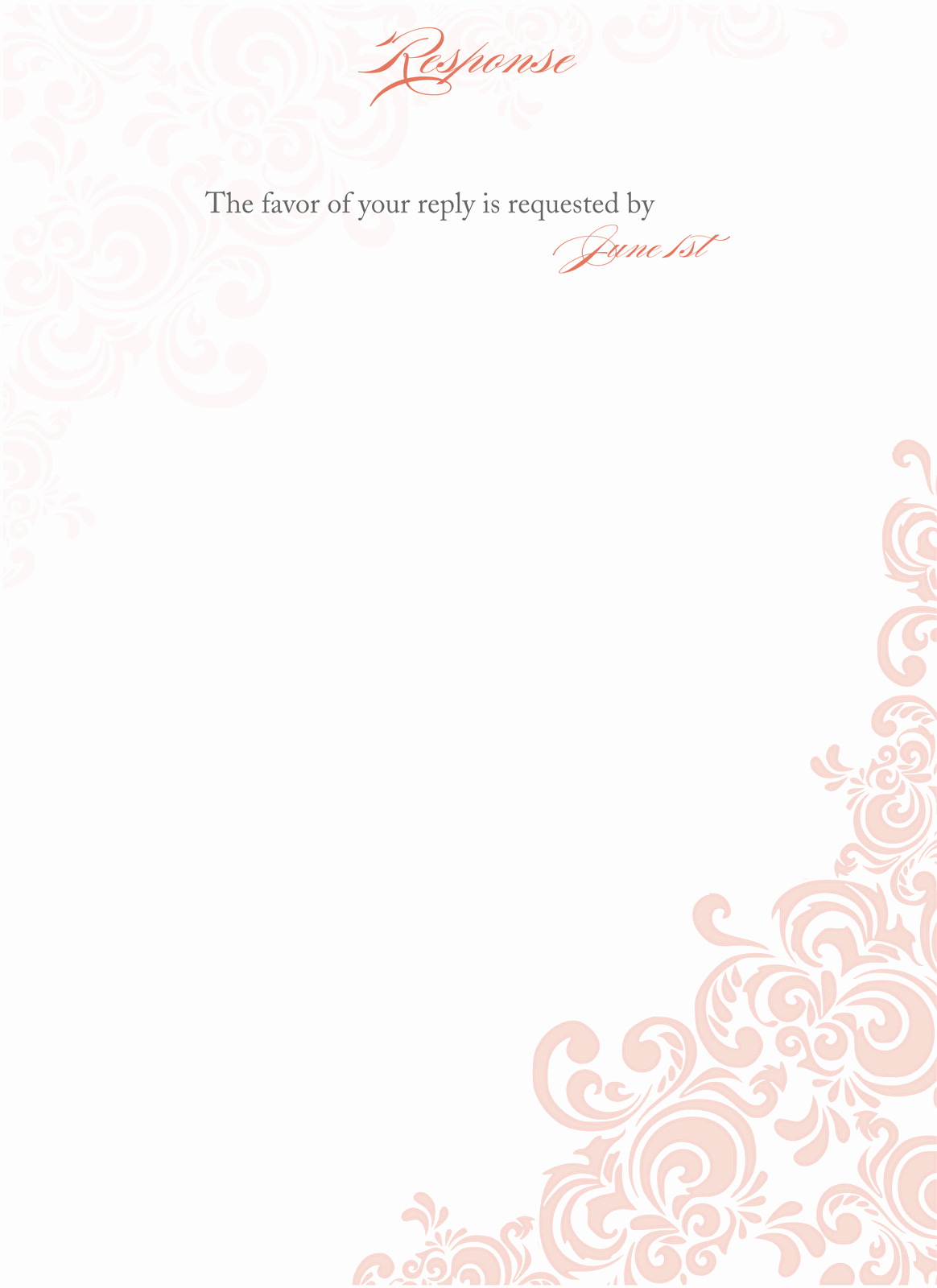 Template for Wedding Invitations Luxury Floral Blank Wedding Invitation Templates