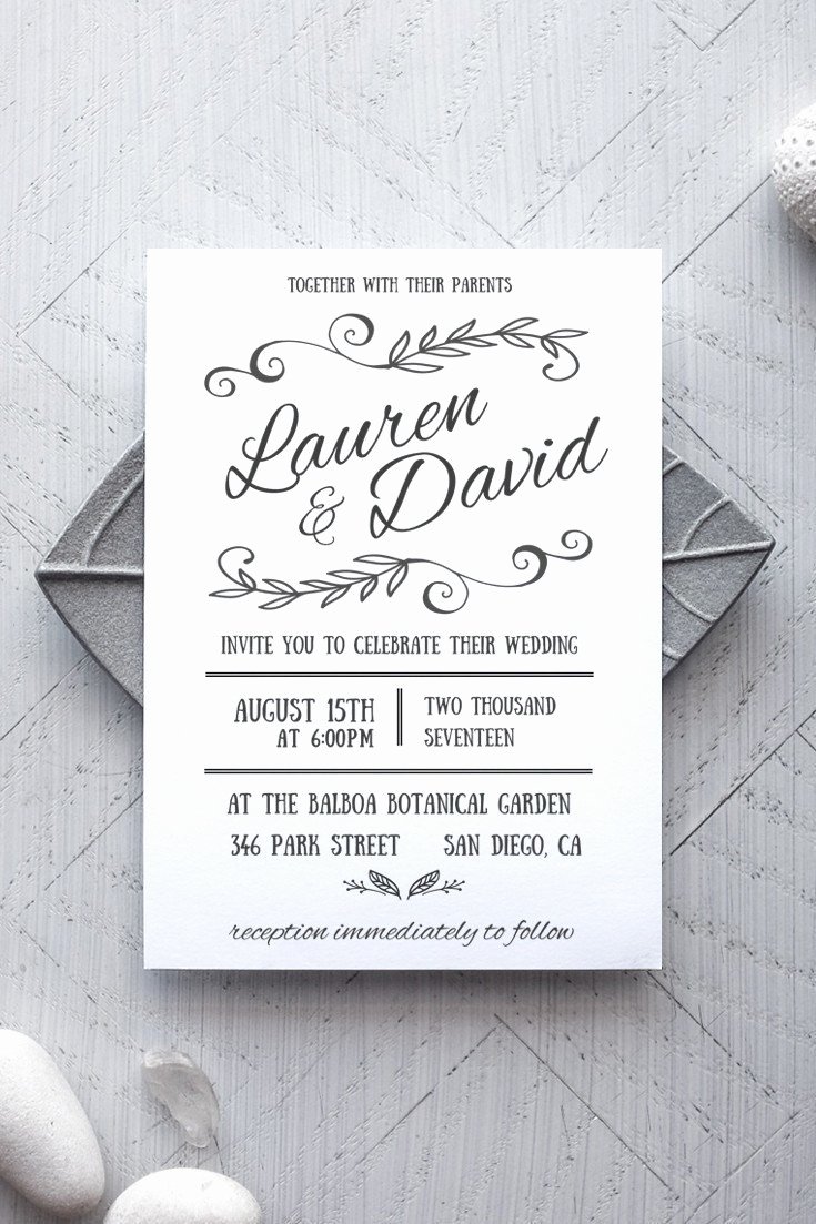 Template for Wedding Invitations Unique Printable Wedding Invitation Template Rustic Alchemie