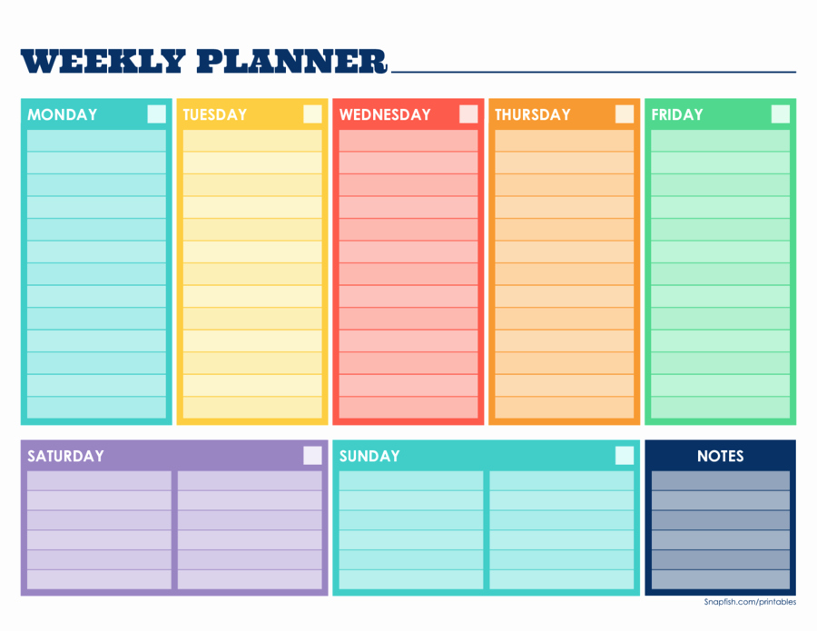 Template for Weekly Schedule Unique 2019 Weekly Planner Template Fillable Printable Pdf