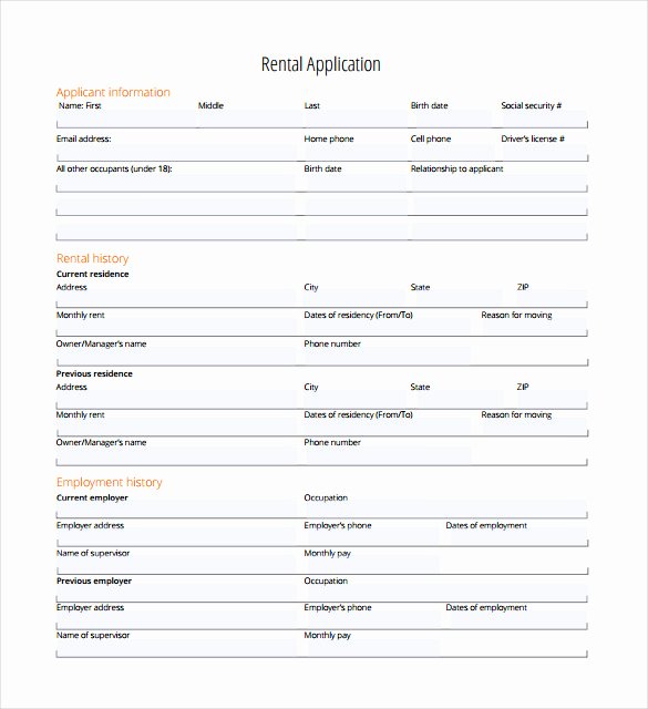 Tenant Information form Template Beautiful Rental Application 21 Free Word Pdf Documents Download