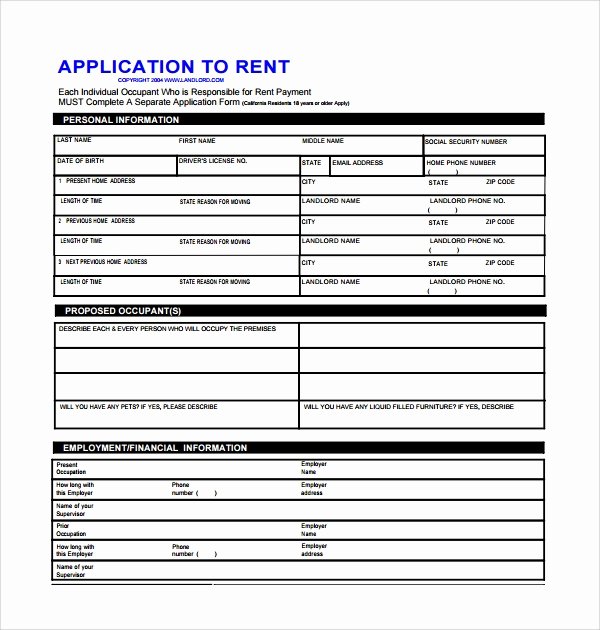 Tenant Information form Template Fresh 11 Tenant Information forms Pdf Word